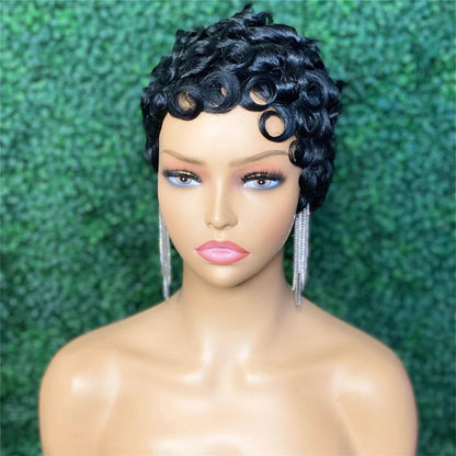 Short Curly Pixie Cut Wig