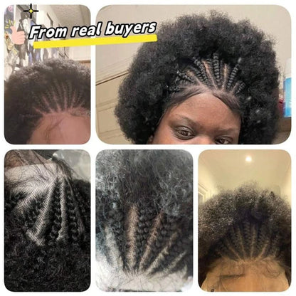 Short Curly Front Braided Wig