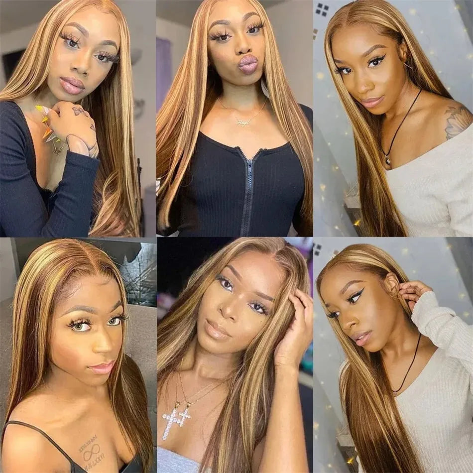 Honey Blonde Highlight Wig