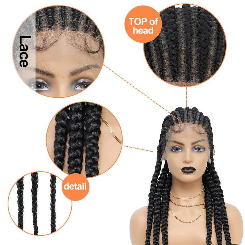 Synthetic Full Lace Braided Wigs