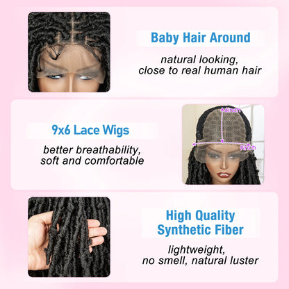 Synthetic Dreadlocks Knotless Braided Wigs