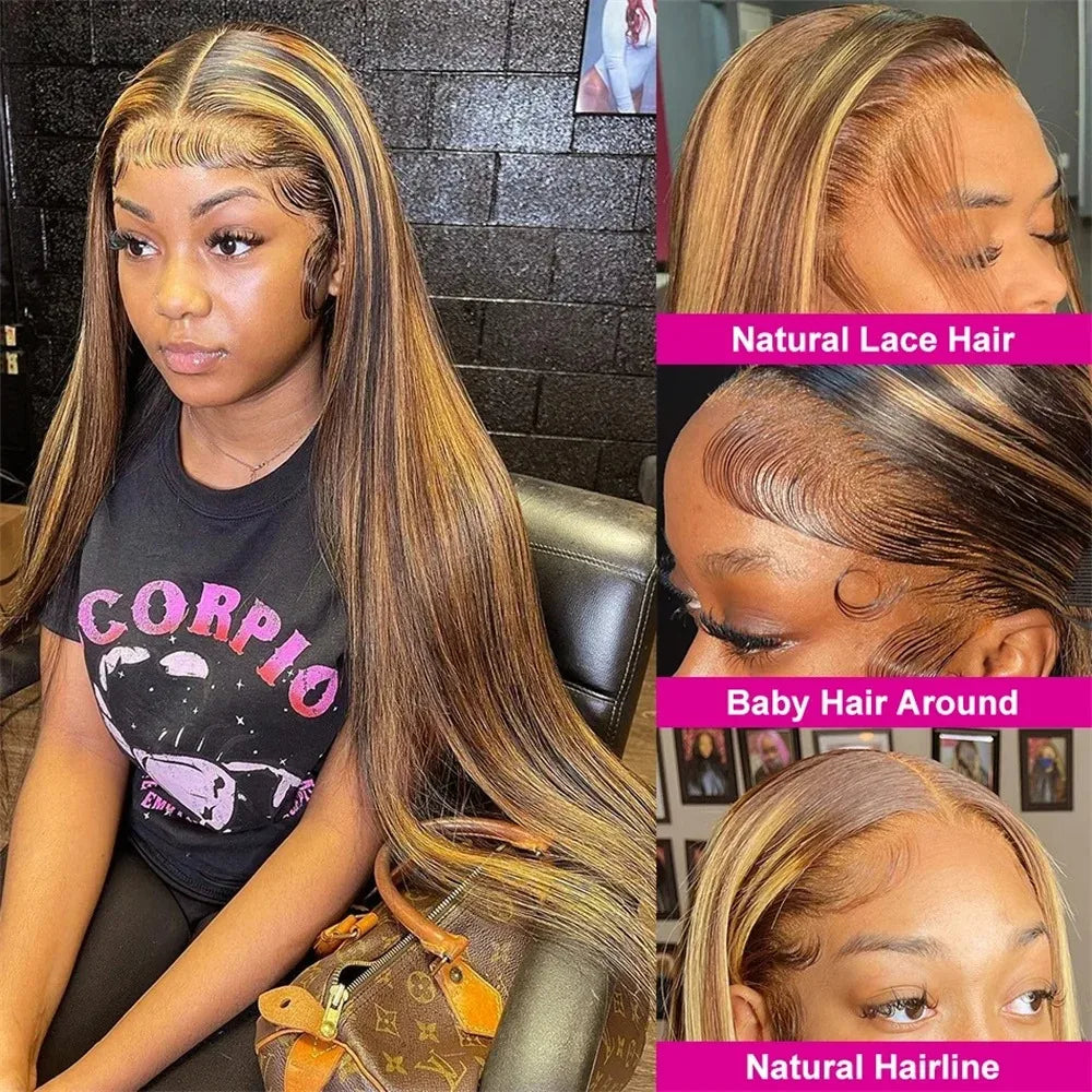 Honey Blonde Highlight Wig